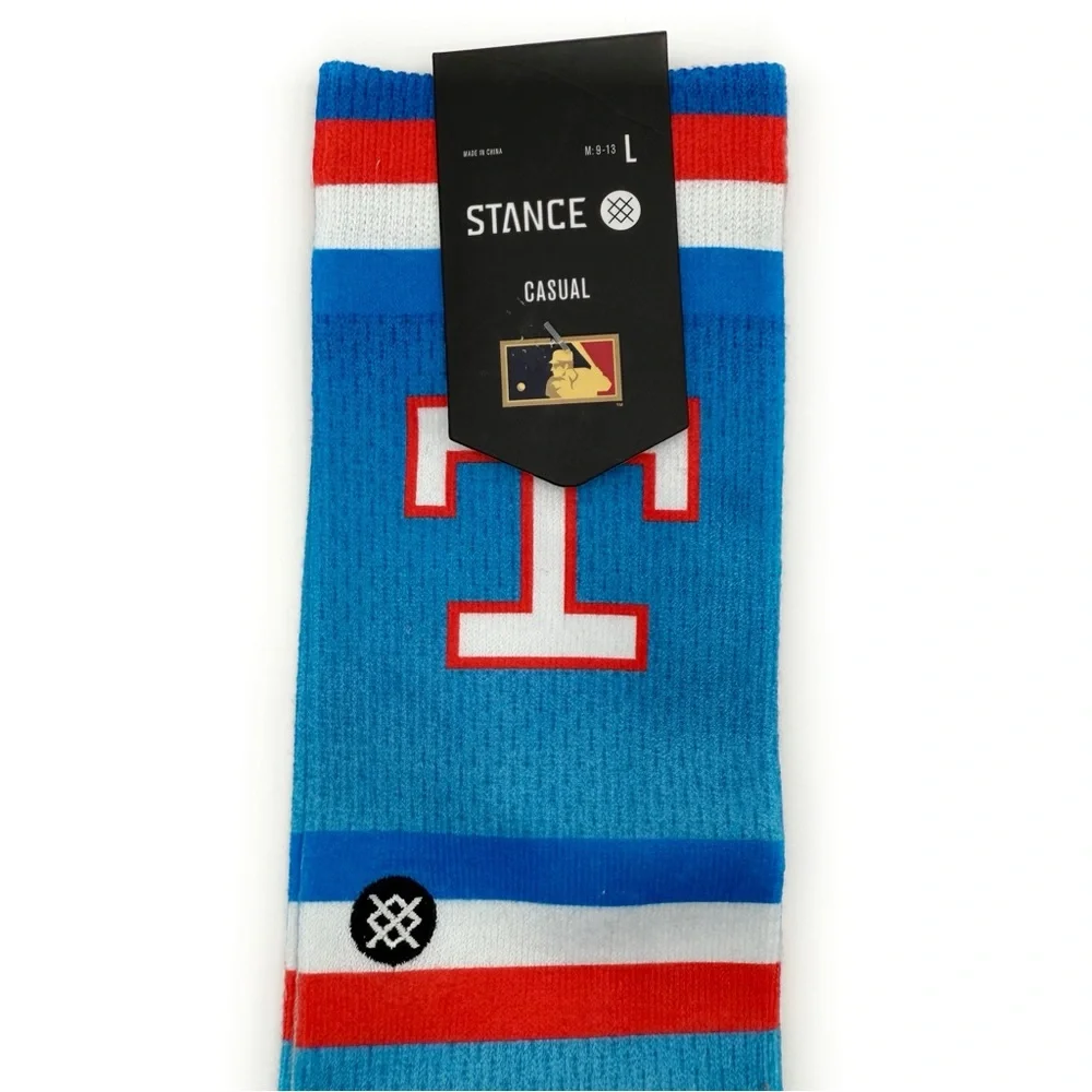 Stance Texas Rangers Cooperstown Collection Crew Socks Mens Large MLB Fan Gift